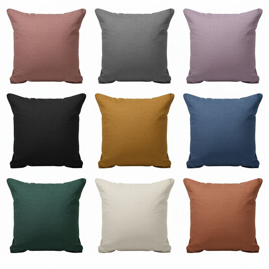 Dyed Cotton Pillow Case Set 65x65 cm – OEKO-TEX® Certified, Hypoallergenic, European Size