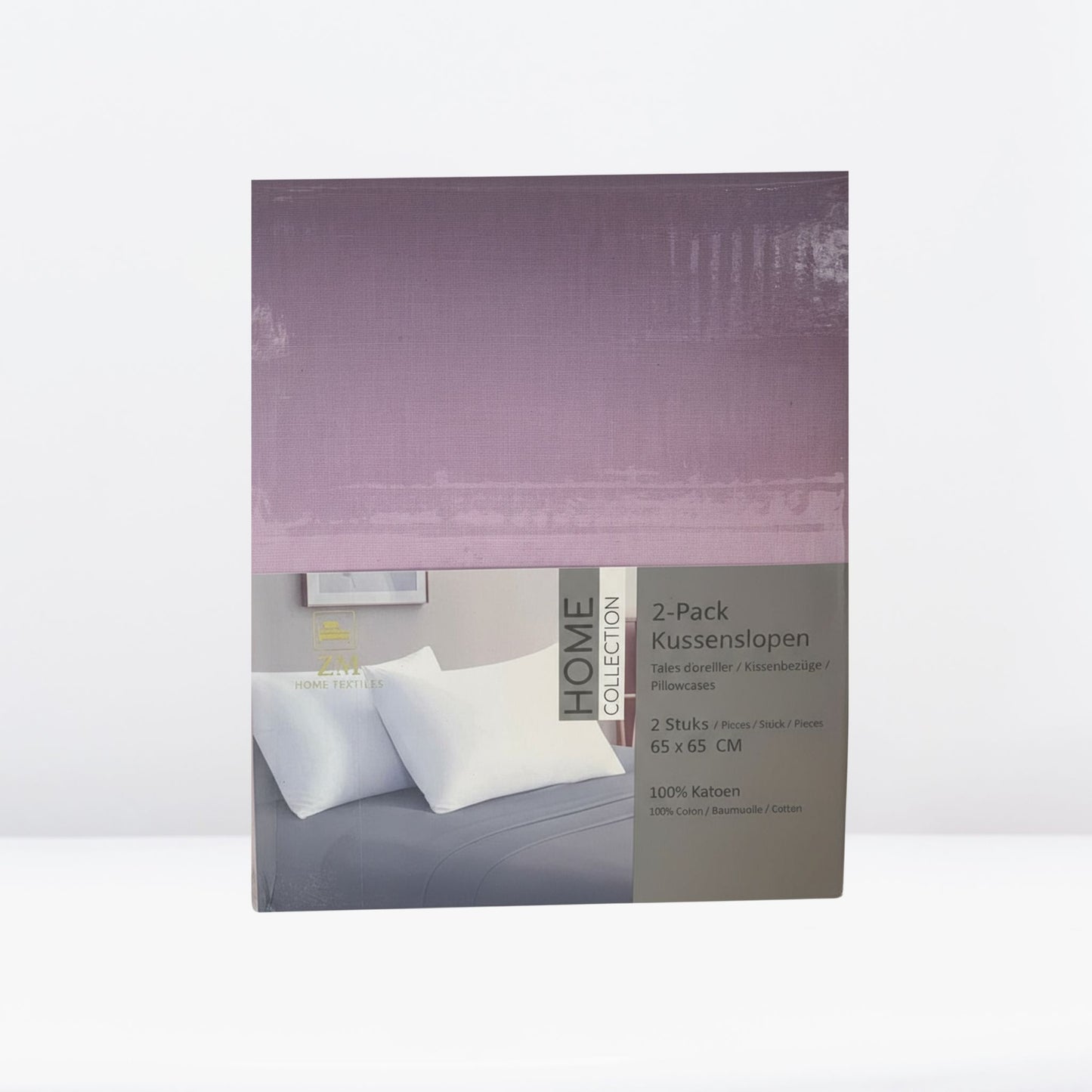 Dyed Cotton Pillow Case Set 65x65 cm – OEKO-TEX® Certified, Hypoallergenic, European Size