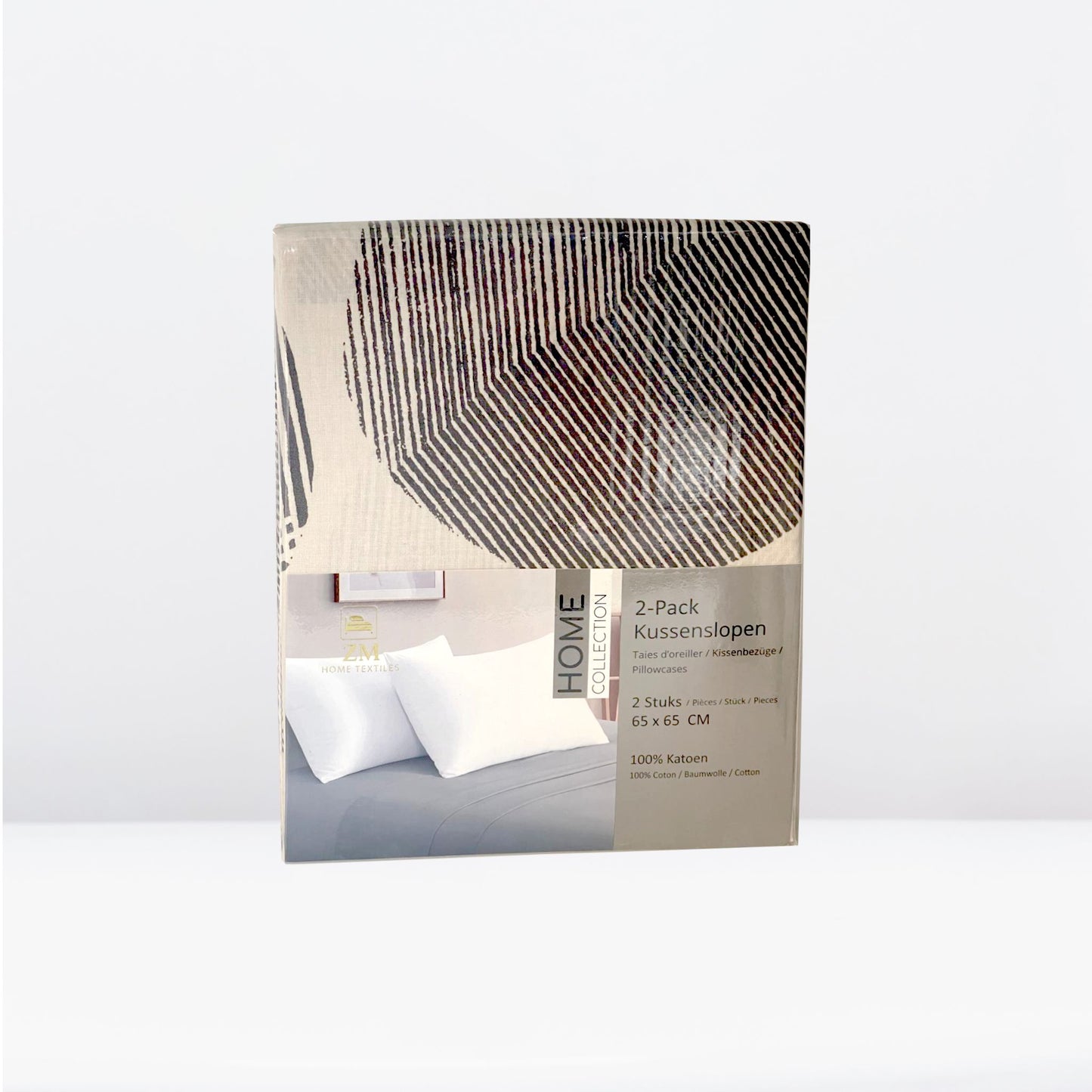 Premium cotton pillow case featuring geometric print – skin-friendly and soft – ZM Textiles