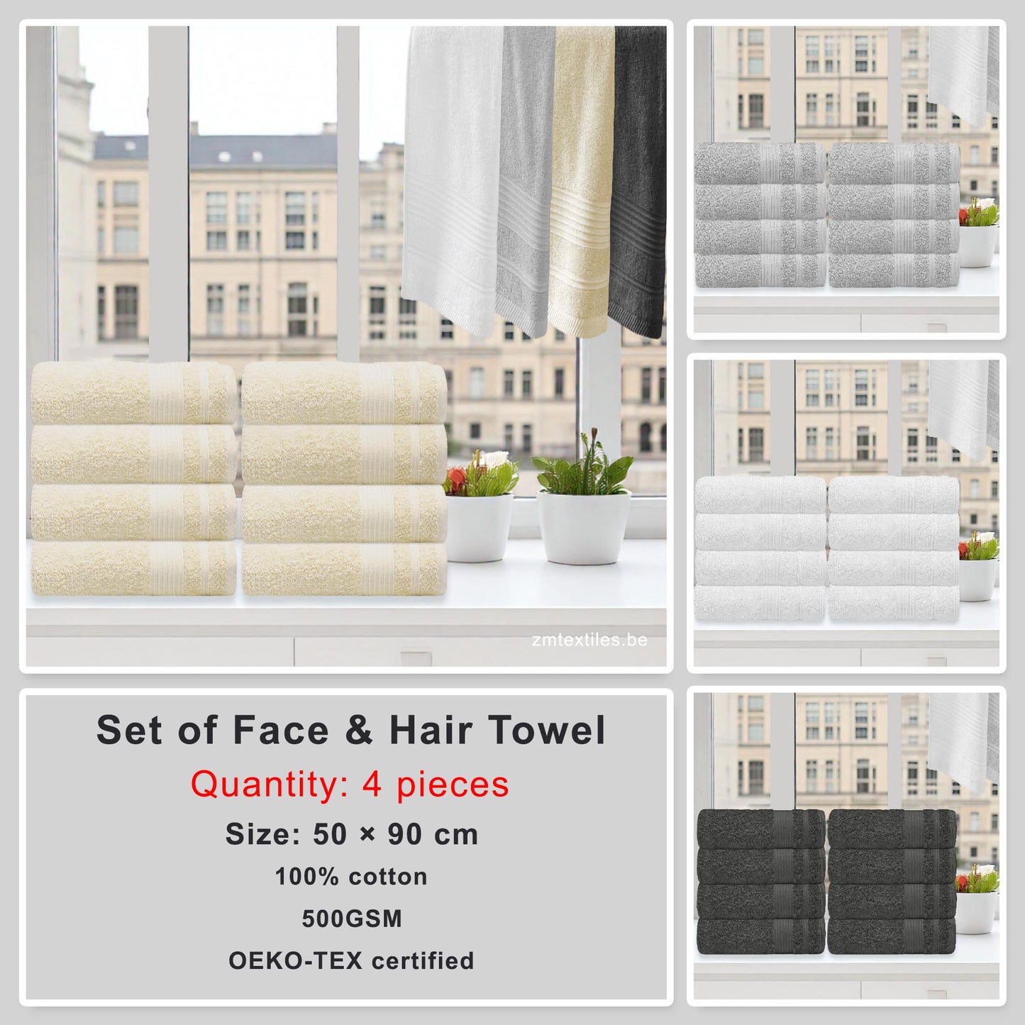 Set of Face & Hair Towel (50 × 90 cm)