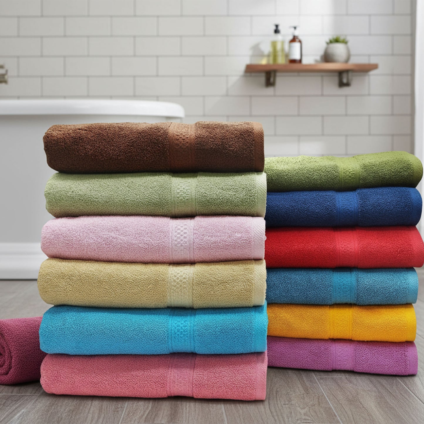 600 GSM Cotton Bath Towel 70×140 cm – Ultra Absorbent, OEKO-TEX® Certified