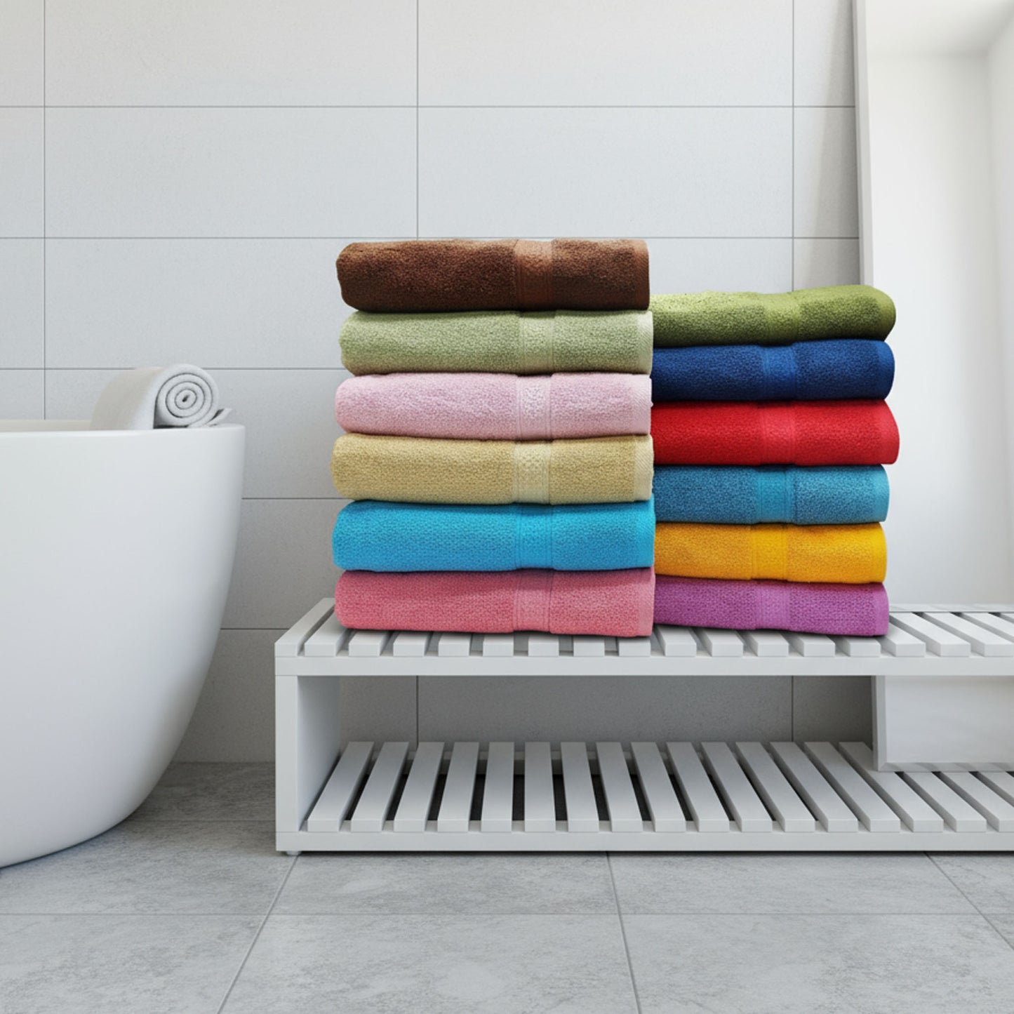 600 GSM Cotton Bath Towel 70×140 cm – Ultra Absorbent, OEKO-TEX® Certified