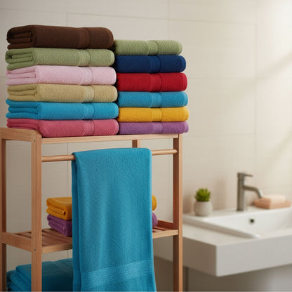 600 GSM Cotton Bath Towel 70×140 cm – Ultra Absorbent, OEKO-TEX® Certified