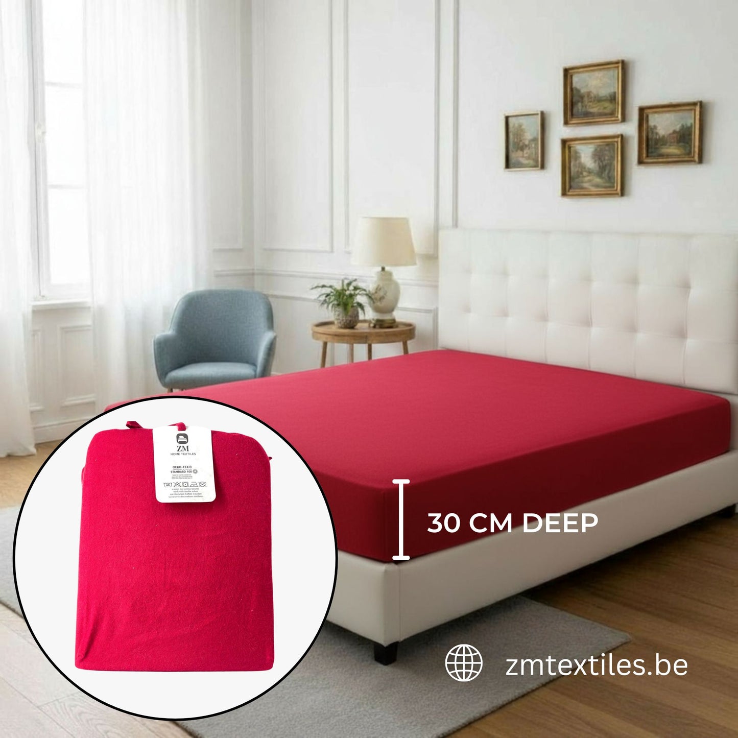 Dyed Flannel Fitted Sheet 100% Cotton – OEKO-TEX® Certified, Warm, All-Around Elastic