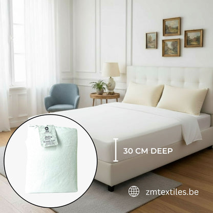 Dyed Flannel Fitted Sheet 100% Cotton – OEKO-TEX® Certified, Warm, All-Around Elastic