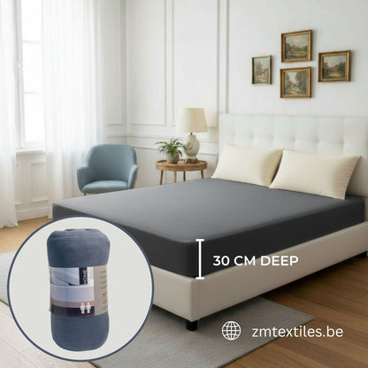 Jersey Fitted Sheet 100% Cotton – 160 GSM, Stretchable, All-Around Elastic, OEKO-TEX® Certified