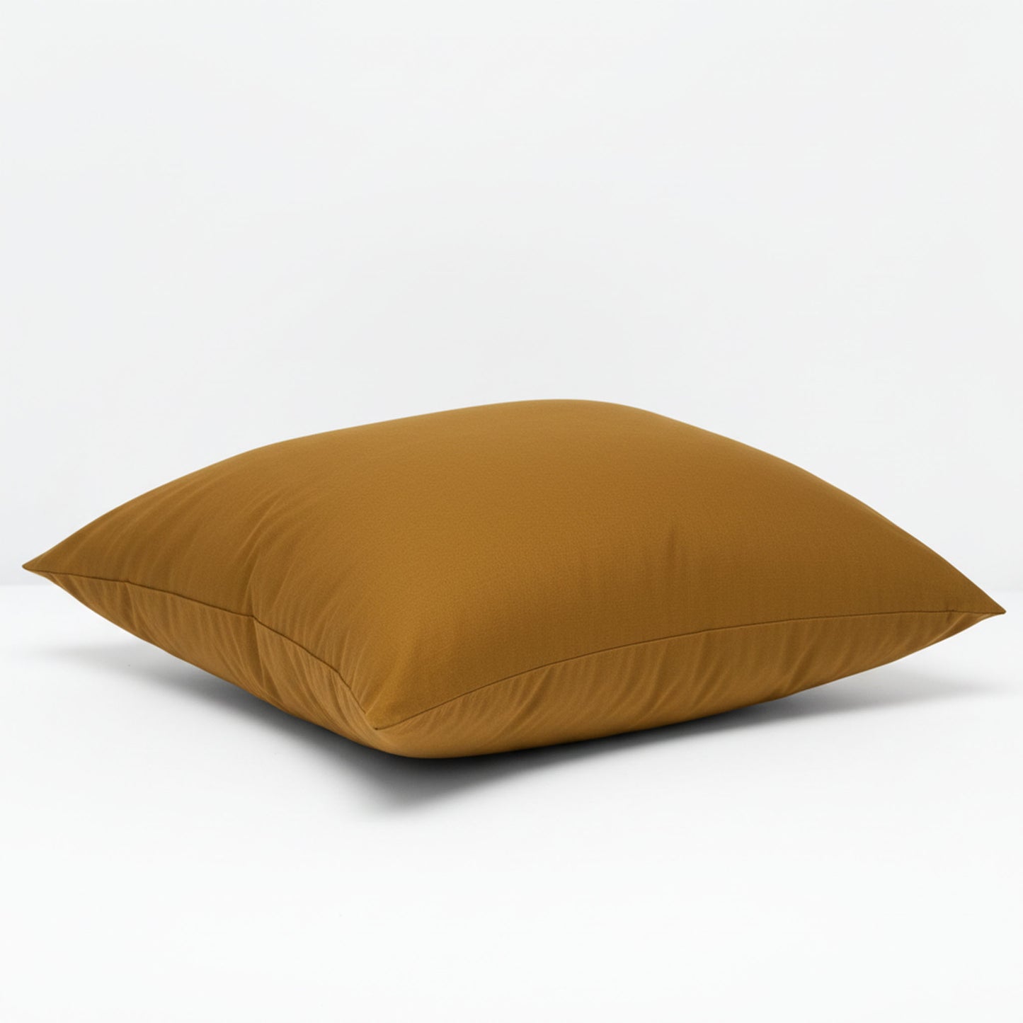 Caramel pillowcase on a white background, featuring ZM Textiles Belgium dyed pillowcase set.