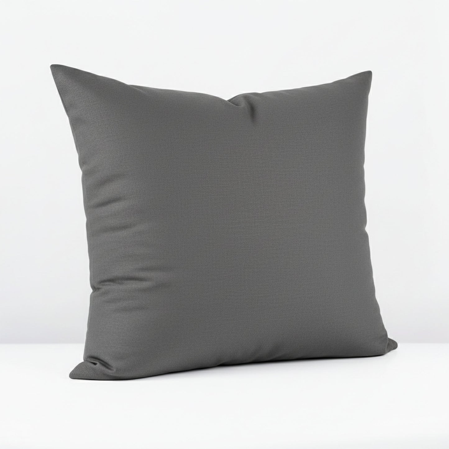 Gray pillowcase on a white background, featuring ZM Textiles Belgium dyed pillowcase set.