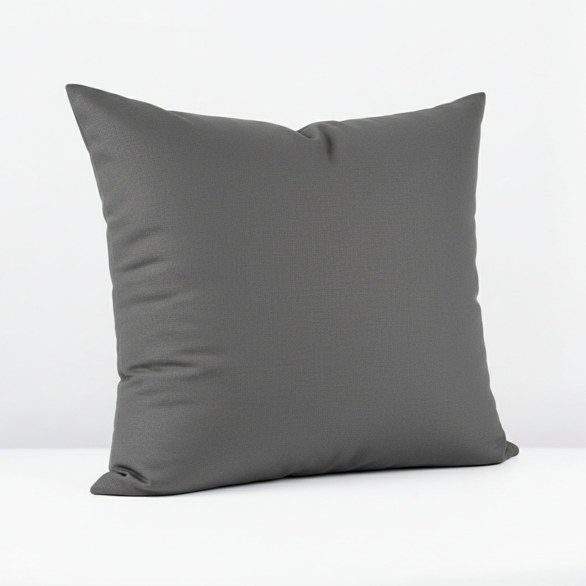 Gray pillowcase on a white background, featuring ZM Textiles Belgium dyed pillowcase set.