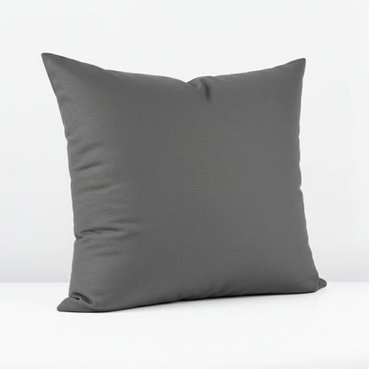 Gray pillowcase on a white background, featuring ZM Textiles Belgium dyed pillowcase set.