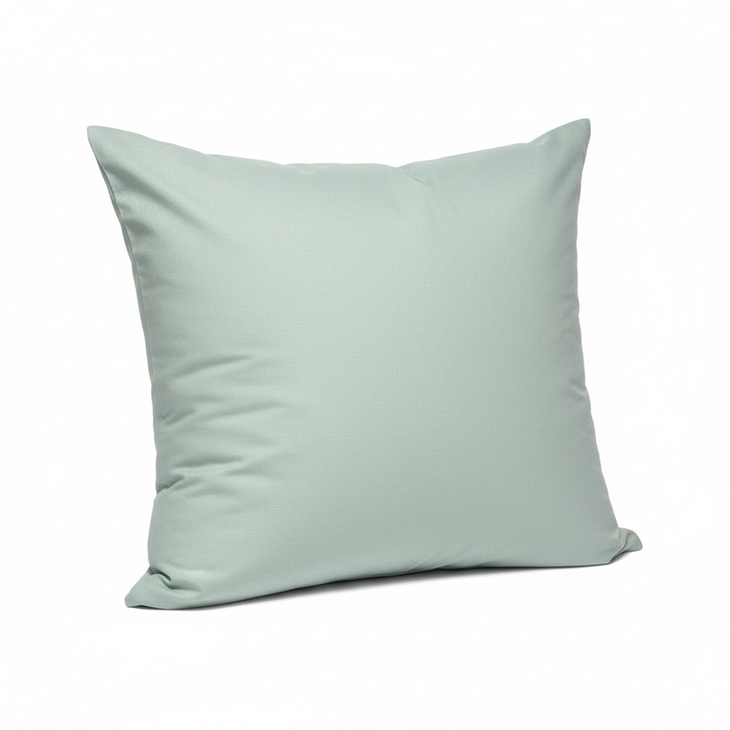 Sage green pillowcase on a white background, featuring ZM Textiles Belgium dyed pillowcase set.