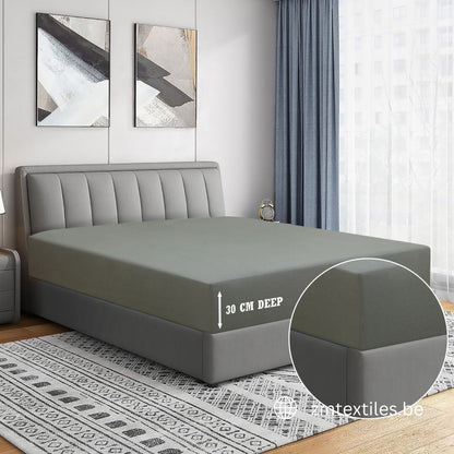 Dyed T144 Fitted Sheet 100% Cotton – OEKO-TEX® Certified, All-Around Elastic, European Size