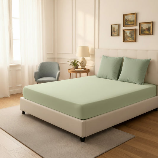 Budget Kot Bundle Belgium | OEKO-TEX® Jersey Cotton Fitted Sheet + Pillow Case Set