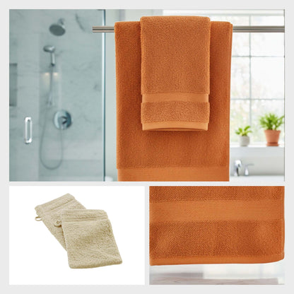 Kot Bathroom Essentials: 600 GSM bath towel, 500 GSM towel and cotton wash gloves – ZM Textiles Belgium
