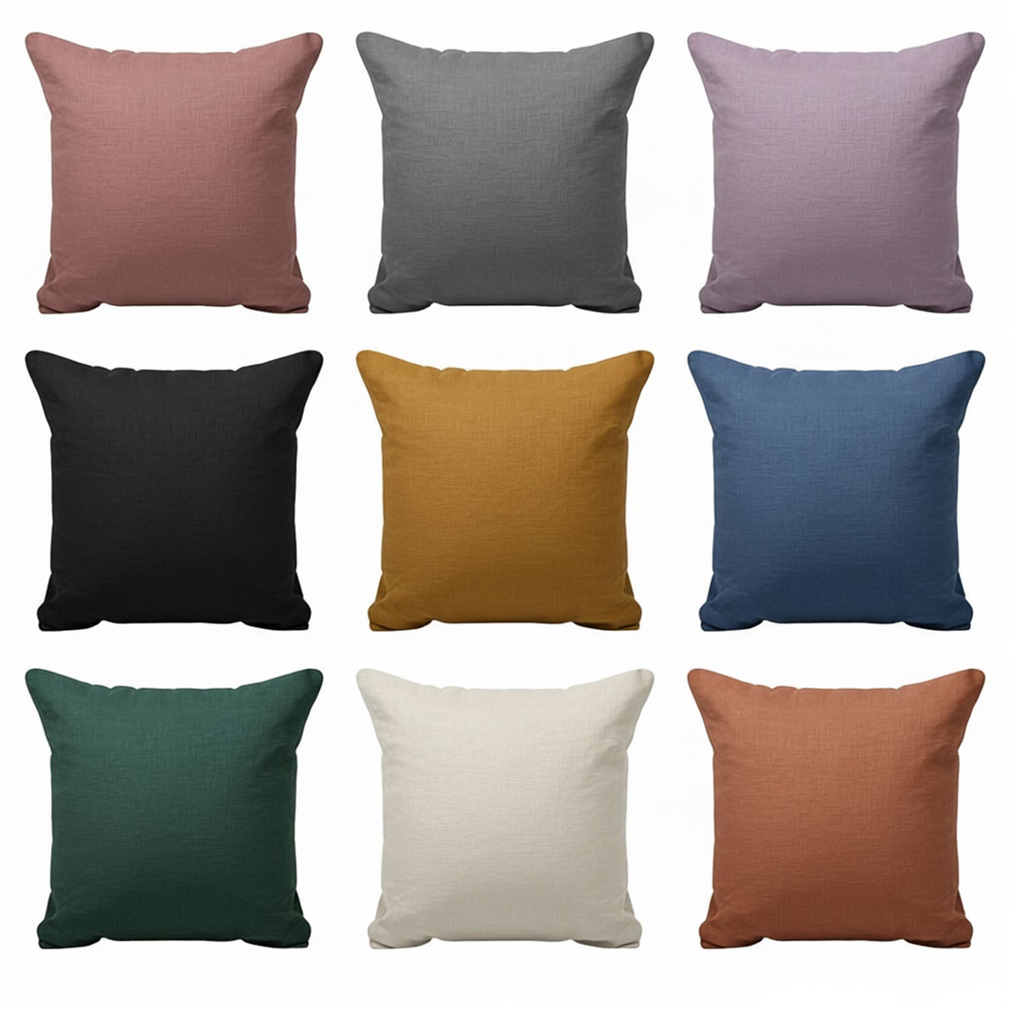 Dyed Cotton Pillow Case Set 65x65 cm – OEKO-TEX® Certified, Hypoallergenic, European Size