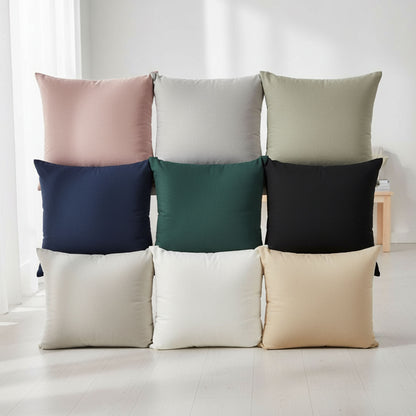 Dyed Cotton Pillow Case Set 65x65 cm – OEKO-TEX® Certified, Hypoallergenic, European Size