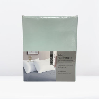 Dyed Cotton Pillow Case Set 65x65 cm – OEKO-TEX® Certified, Hypoallergenic, European Size