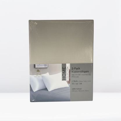 Dyed Cotton Pillow Case Set 65x65 cm – OEKO-TEX® Certified, Hypoallergenic, European Size