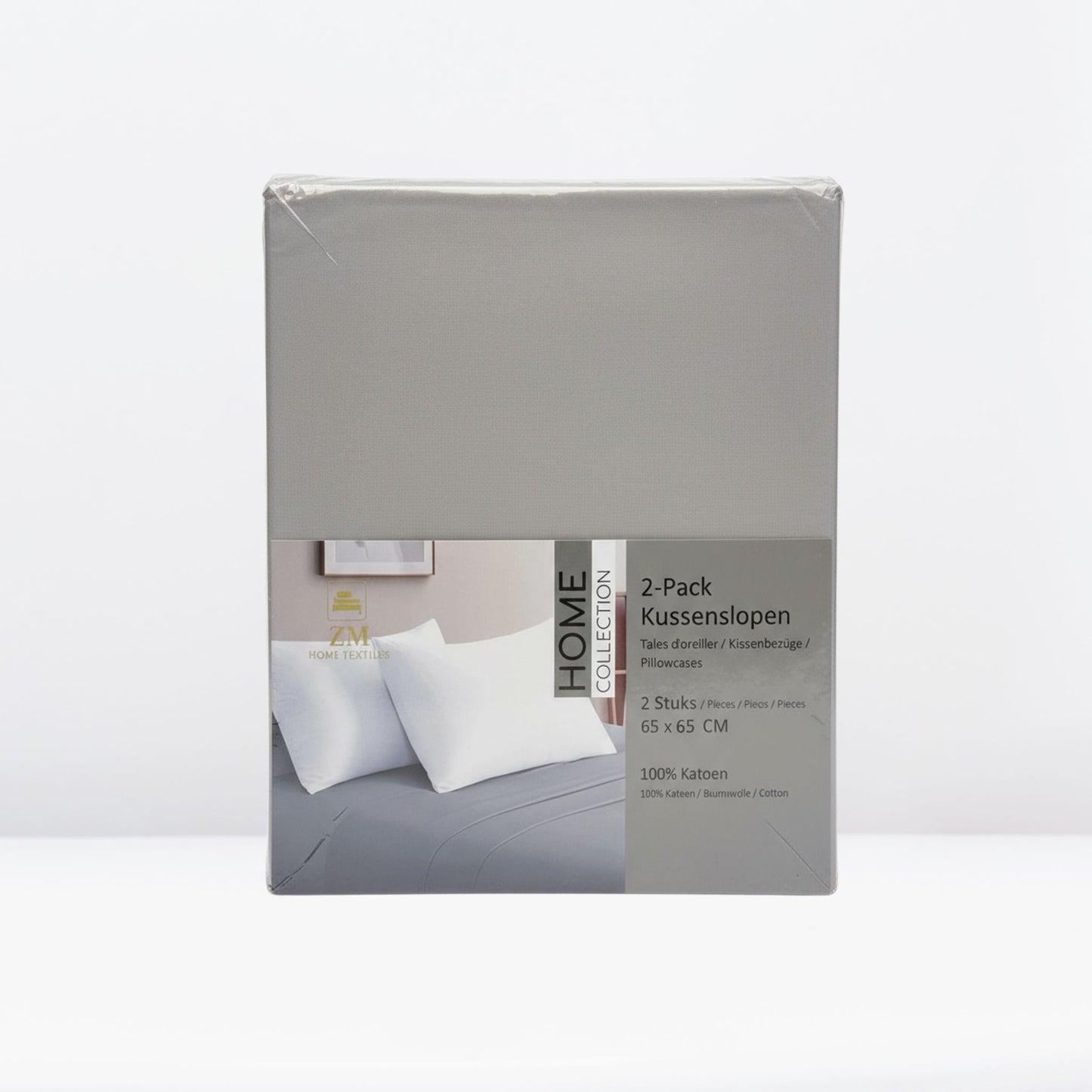 Dyed Cotton Pillow Case Set 65x65 cm – OEKO-TEX® Certified, Hypoallergenic, European Size