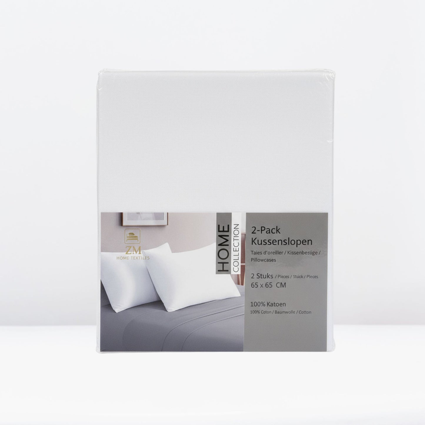 Dyed Cotton Pillow Case Set 65x65 cm – OEKO-TEX® Certified, Hypoallergenic, European Size