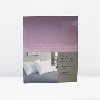 Dyed Cotton Pillow Case Set 65x65 cm – OEKO-TEX® Certified, Hypoallergenic, European Size