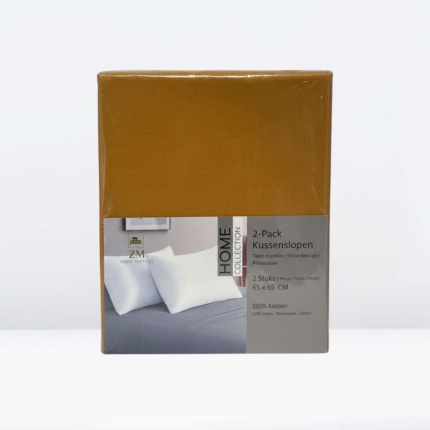 Dyed Cotton Pillow Case Set 65x65 cm – OEKO-TEX® Certified, Hypoallergenic, European Size