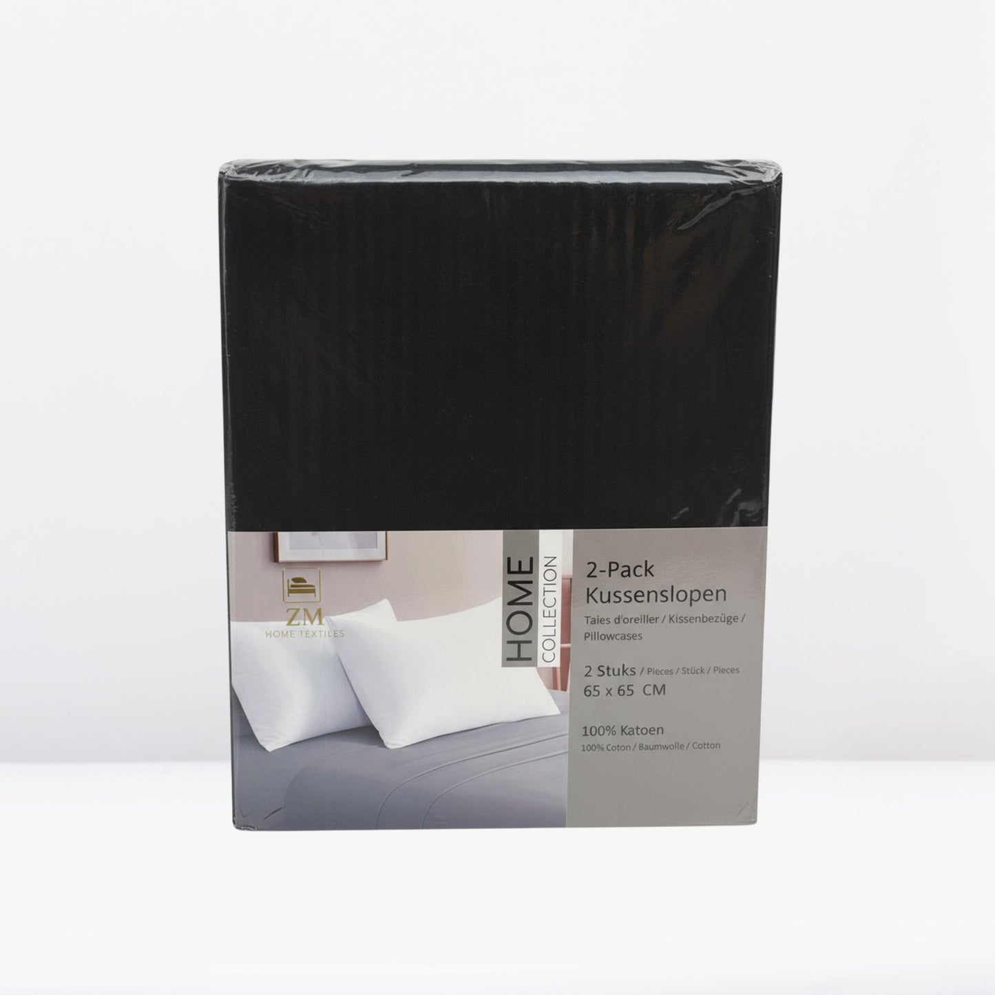 Dyed Cotton Pillow Case Set 65x65 cm – OEKO-TEX® Certified, Hypoallergenic, European Size