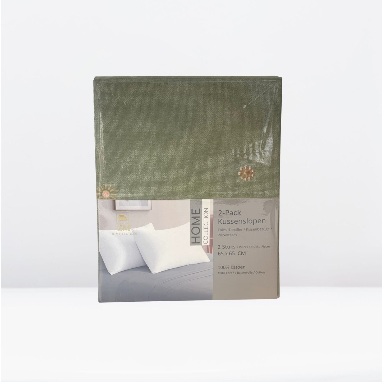 High-quality printed pillow case with botanical design – European home décor – ZM Textiles