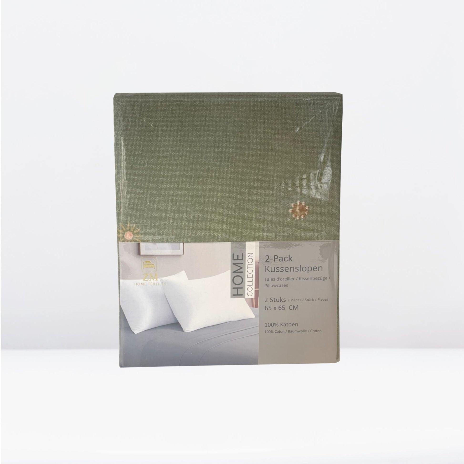 High-quality printed pillow case with botanical design – European home décor – ZM Textiles