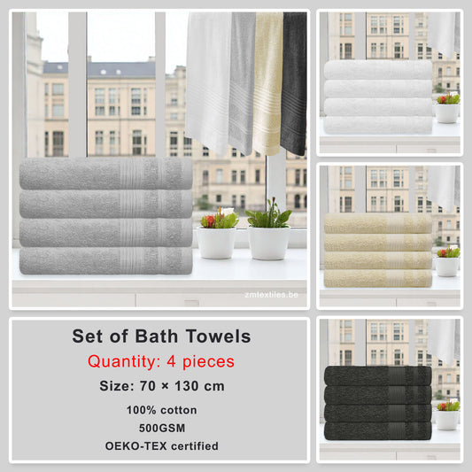 Ensemble de serviettes de bain (70 × 130 cm)